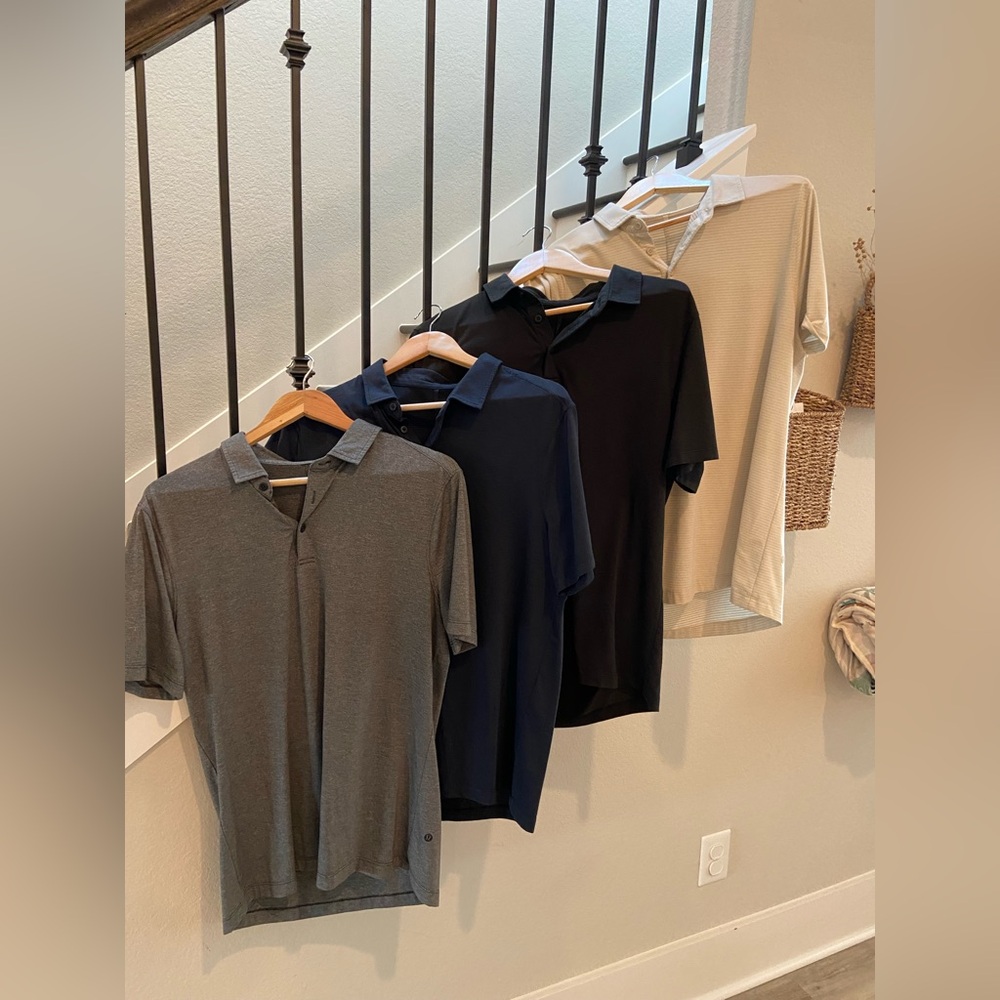 lululemon athletica Men's Polo Shirt - Gray, Navy, Black, Cream